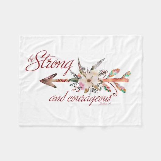 Couverture Polaire Fort et courageux (Devant (Horizontal))