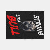 Couverture Polaire Forte Comme Taureau Powerlifter Bodybuilding Gym (Devant (Horizontal))