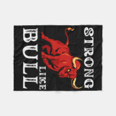 Couverture Polaire Forte Comme Un Taureau Poids Powerlifter Bodybuild (Devant (Horizontal))