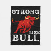 Couverture Polaire Forte Comme Un Taureau Poids Powerlifter Bodybuild (Devant)