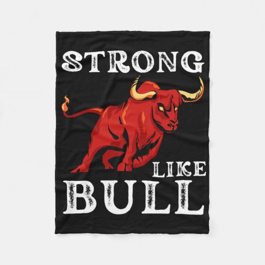 Couverture Polaire Forte Comme Un Taureau Poids Powerlifter Bodybuild (Devant)