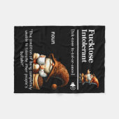 Couverture Polaire Fortose Intolerant Definition Funny Gnome Coffee  (Devant (Horizontal))