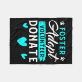 Couverture Polaire Foster Adopt Volunteer Donate Funny Animal Rescue (Devant (Horizontal))