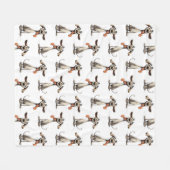 Couverture Polaire fou fou lévrier whippet (Devant (Horizontal))