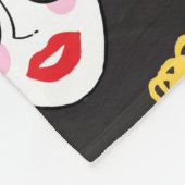 Couverture Polaire Foule de gens drôles, mignon arrière - plan (Coin)