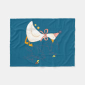 Couverture Polaire Four Ever Silly Funny Silly Goose 4th Birthday  (Devant (Horizontal))