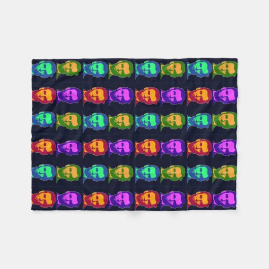 Couverture Polaire Four Pop Art Abraham Lincoln (Devant (Horizontal))