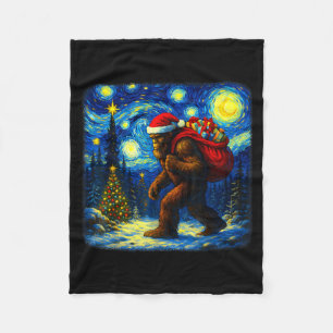 Couverture Polaire Fourgon Bigfoot Santa Noël Nuit étoilée Sasquatch