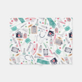 Couverture Polaire Fournitures Médicales en aquarelle (Devant (Horizontal))