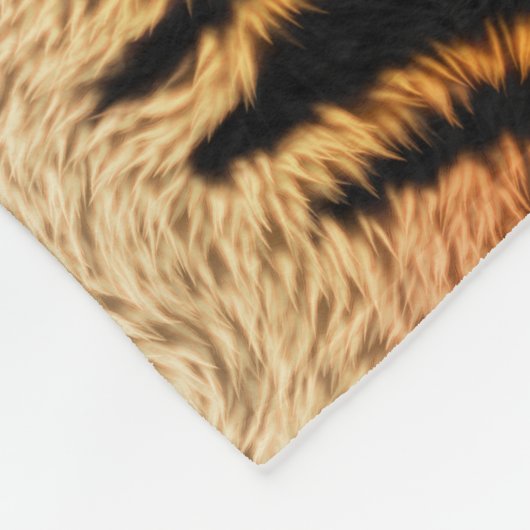 Couverture Polaire Fourrure d'animal de tigre de Bengale (Coin)