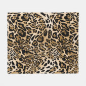 Couverture Polaire Fourrure de léopard d'Afrique : Texture d'animal s (Devant (Horizontal))