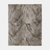 Couverture Polaire Fourrure Faux Imprimée Beige Tan Mink Cheveux d'an (Devant)