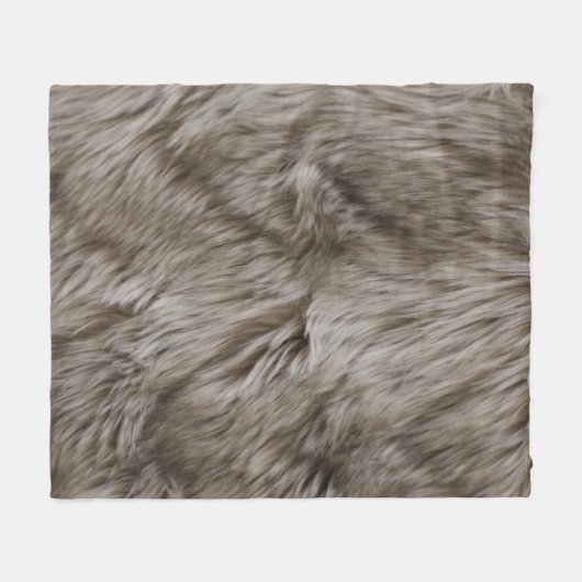 Couverture Polaire Fourrure Faux Imprimée Beige Tan Mink Cheveux d'an (Devant (Horizontal))
