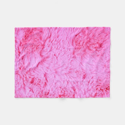 Couverture Polaire Fourrure rose de Faux (Devant (Horizontal))
