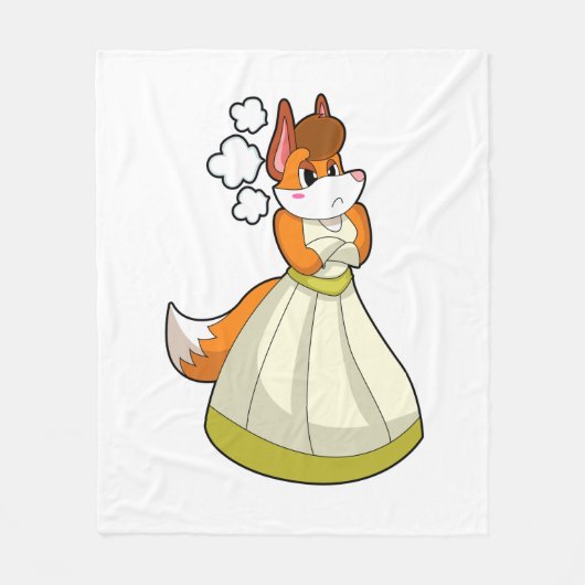 Couverture Polaire Fox as Bride with Wedding dress.PNG (Devant)