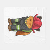Couverture Polaire Fox as Firefighter avec Helmet (Devant (Horizontal))