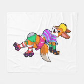 Couverture Polaire Fox as Inline Skater with Inline Skates (Devant (Horizontal))
