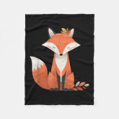 Couverture Polaire Fox Automne laisse de mignons animaux boisés autom (Devant)