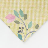 Couverture Polaire Fox avec des papillons et des fleurs roses (Coin)