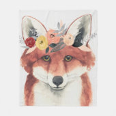 Couverture Polaire Fox de forestier de couronne de fleur (Devant)