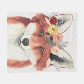 Couverture Polaire Fox de forestier de couronne de fleur (Devant (Horizontal))
