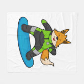 Couverture Polaire Fox en Snowboard avec Snowboard (Devant (Horizontal))