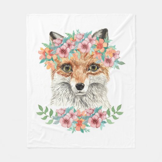 Couverture Polaire Fox floral (Devant)