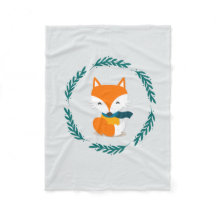 Fox mignon d'hiver avec l'écharpe