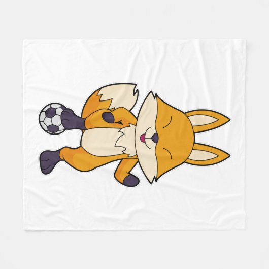 Couverture Polaire Fox Soccer player Soccer (Devant (Horizontal))
