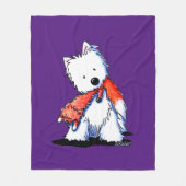 Couverture Polaire Fox Toy Westie Terrier (Devant)