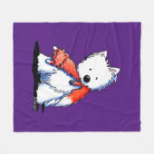 Couverture Polaire Fox Toy Westie Terrier (Devant (Horizontal))