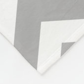 Couverture Polaire Fox turquoise gris personnalisé de Chevron (Coin)