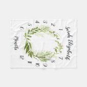 Couverture Polaire Foyer sauvage Botanique Mensuel Jalon du bébé (Devant (Horizontal))