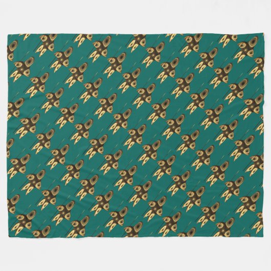 Couverture Polaire Fractal Inuit Hunter (Devant (Horizontal))