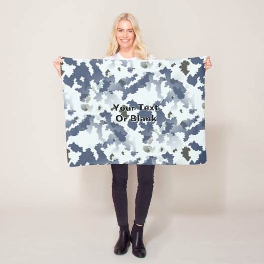 Couverture Polaire Fractal Winter Camouflage (En situation)