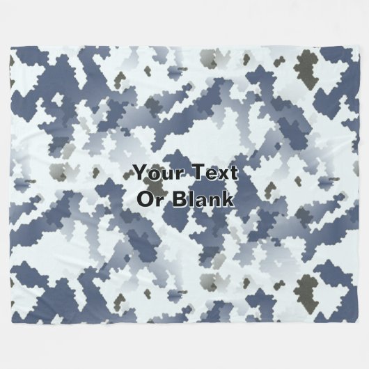 Couverture Polaire Fractal Winter Camouflage (Devant (Horizontal))
