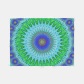 Couverture Polaire Fractale de mandala (Devant (Horizontal))