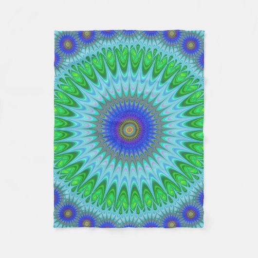 Couverture Polaire Fractale de mandala (Devant)