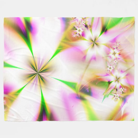 Couverture Polaire fractale florale (Devant (Horizontal))