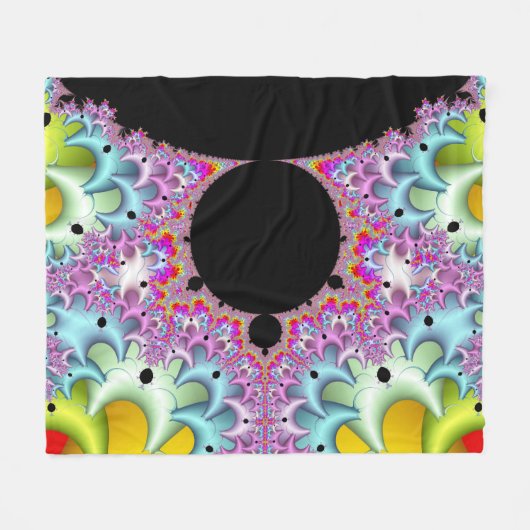Couverture Polaire Fractale Mandelbrot multicolore (Devant (Horizontal))