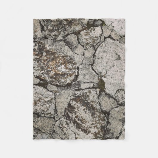 Couverture Polaire Fragment de pierre noir et gris (Devant)