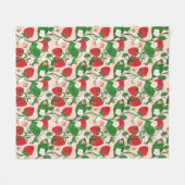 Couverture Polaire Fraise d'été en rose (Devant (Horizontal))