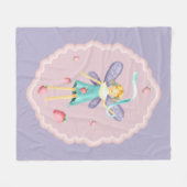 Couverture Polaire Fraise Fée 2 Fleece Blanche (Devant (Horizontal))