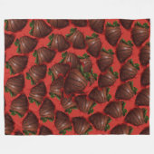 Couverture Polaire Fraises couvertes de chocolat (Devant (Horizontal))