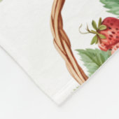 Couverture Polaire Fraises fraîches dans un panier en osier (Coin)