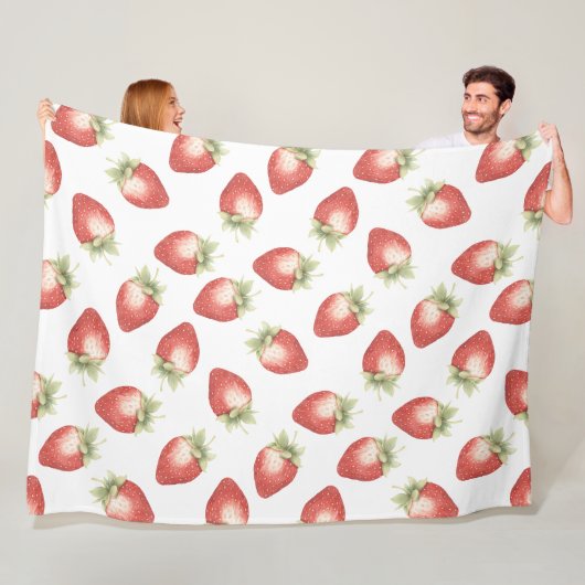 Couverture Polaire Fraises Fruits Rouges (En situation)