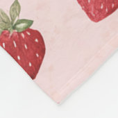 Couverture Polaire Fraises Fruits Rouges Roses (Coin)