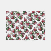 Couverture Polaire fraises motifs fraises pour toujours (Devant (Horizontal))