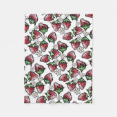 Couverture Polaire fraises motifs fraises pour toujours (Devant)