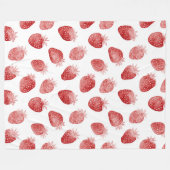 Couverture Polaire Fraises Points Rouges Blancs (Devant (Horizontal))